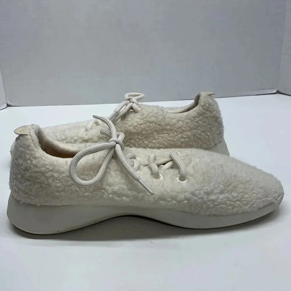 Allbirds Fluffs Wool Runner Sneakers Shoes Sherpa Wool White Womens Size 11 - Picture 5 of 9
